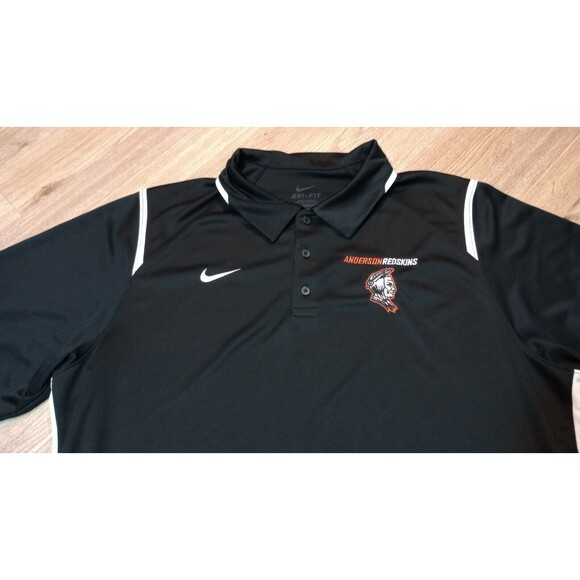 Nike Polo Shirt Mens XL Redskins Dri Fit Banned Logo Black Extra Large Pullover - Picture 2 of 16